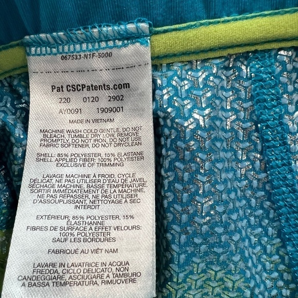 Columbia Youth L 14/16 Omni-Heat 3D Knit Tights Base Layer Colorblock Blue-Green - Picture 10 of 13